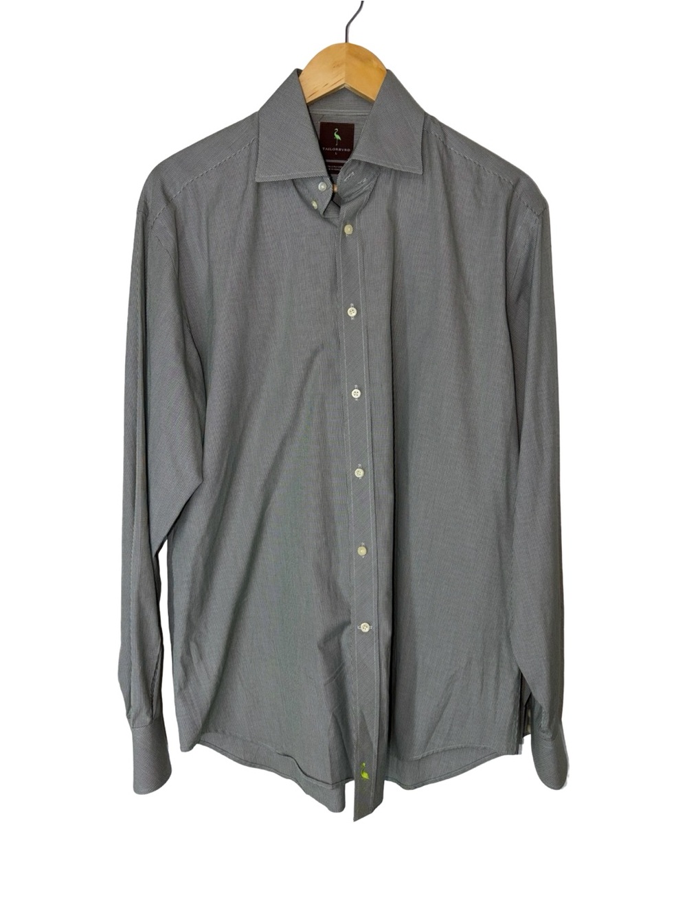 TAILORBYRD GREEN LONG SLEEVE BUTTON DOWN MENS DRESS SHIRT